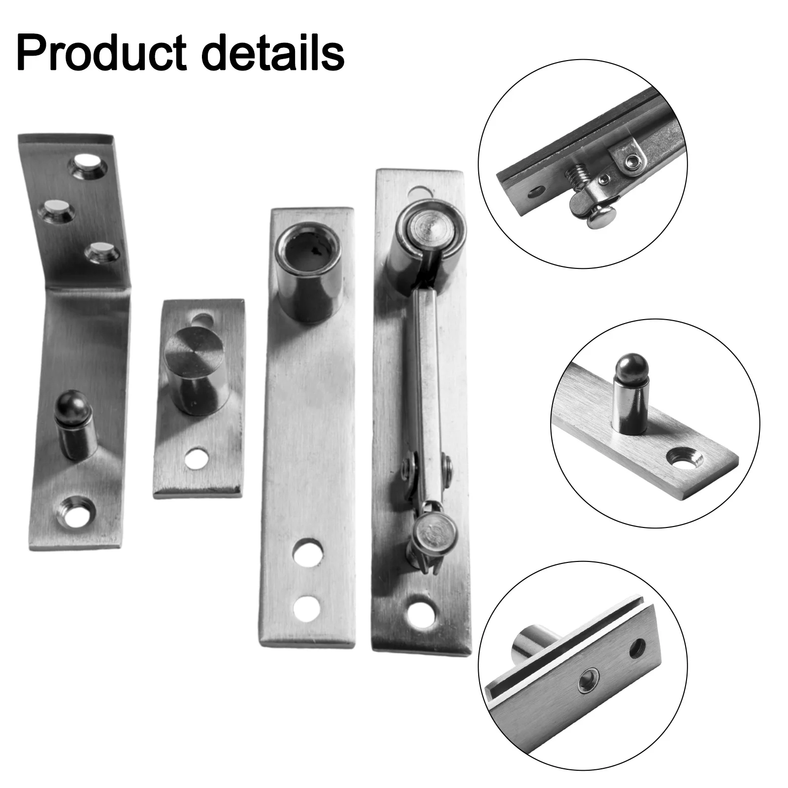 

Петли для дверей с матовой отделкой, поворотные на 360 градусов, верхние и нижние, сверхпрочные, L-образные, 1 комплект