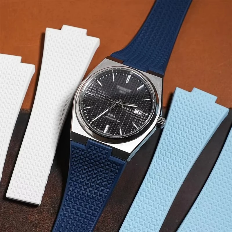 CTS Flurorubber Strap For Tissot PRX Series Super Player Watches 35mm 40mm Quick Release Spring Buckle FKM WatchBand 11mm 12mm