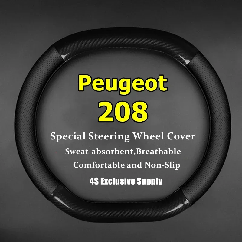 For Peugeot 208 Steering Wheel Cover Fit GT Line 2020 GTi 2014 2018 XS Air 2L 2016 Natural Urb R5 2015 Like 2014 FE 2013 XY 2012