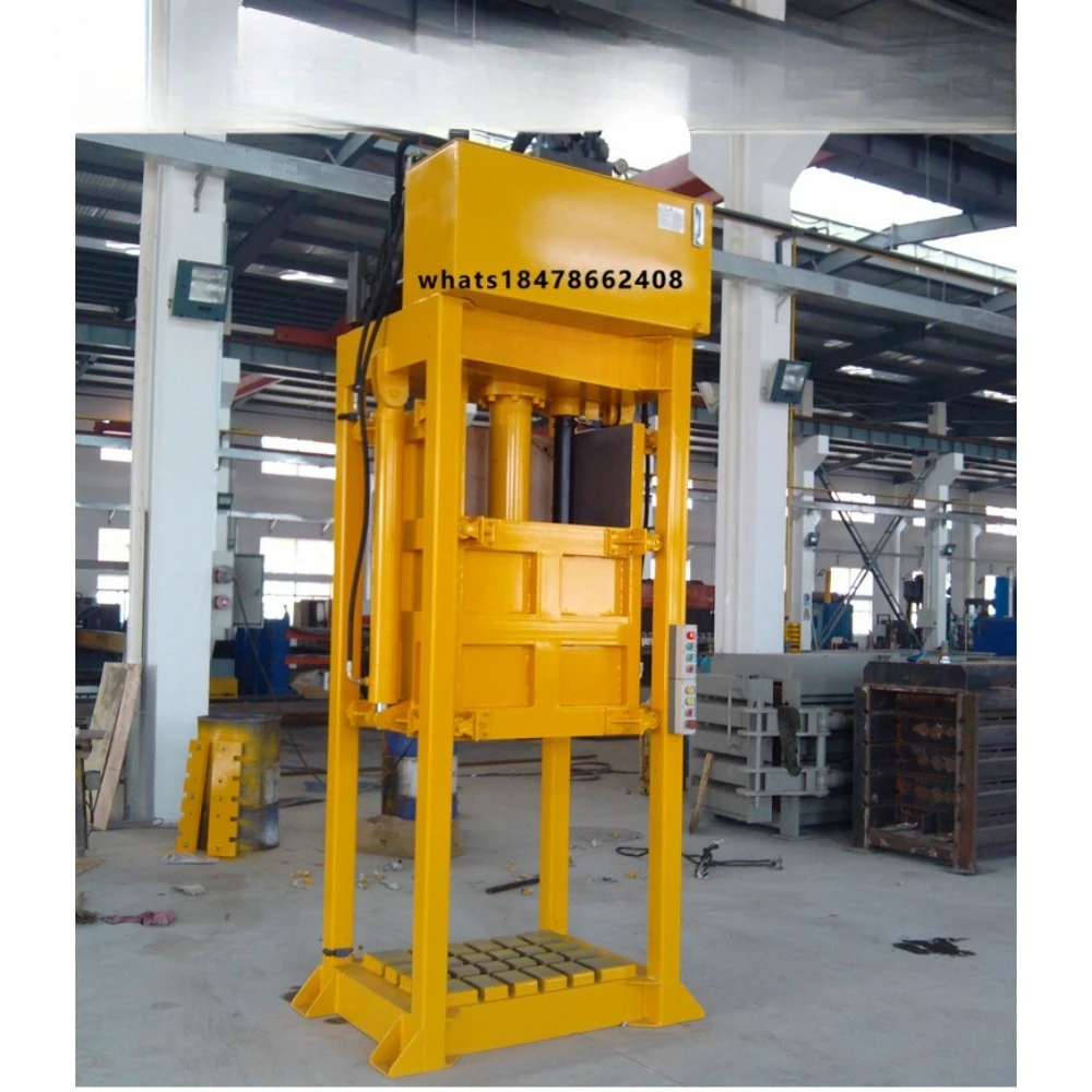 Scrap Agriculture Clothes Recycling Bale Compress 18.5kw Semi-Automatic Small Baler Machine Energy Saving High