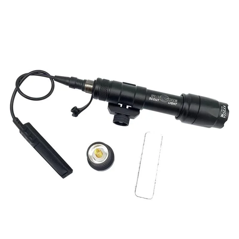 M600C Airsoft  Powerful Flashlight Tactical Torch Scout Rifle Gun LED Light Fit 20mm Rail Hunting