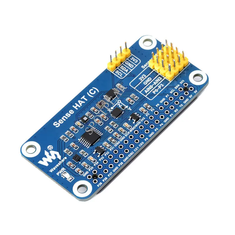 Raspberry Pi ADC Multi-Function Sensor Board Accel Gyro Mag Temp Humidity Barometer Color