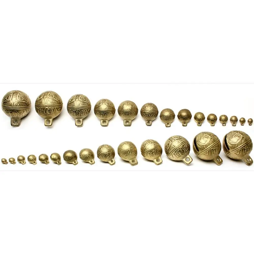 Preciosos campanas Vintage para Collar de perro, campanas de cobre, Mini campanas de latón de 11mm, 14mm, 18mm, 20mm y 53mm, colgantes para manualidades DIY