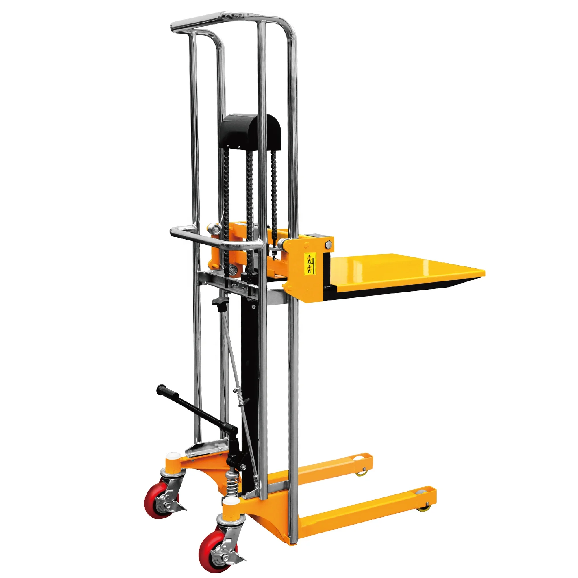 Mini Forklift Stacker Hand Manual Stacker Portable Hand Stacker Trolley 400kg