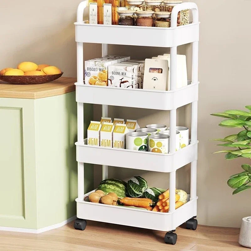 عربة دوارة متعددة الاستخدامات مكونة من 3 طبقات مع مقابض معززة، مثالية للمطبخ والحمام وغرفة الحرف اليدوية، متعددة الاستخدامات للحضانة #6