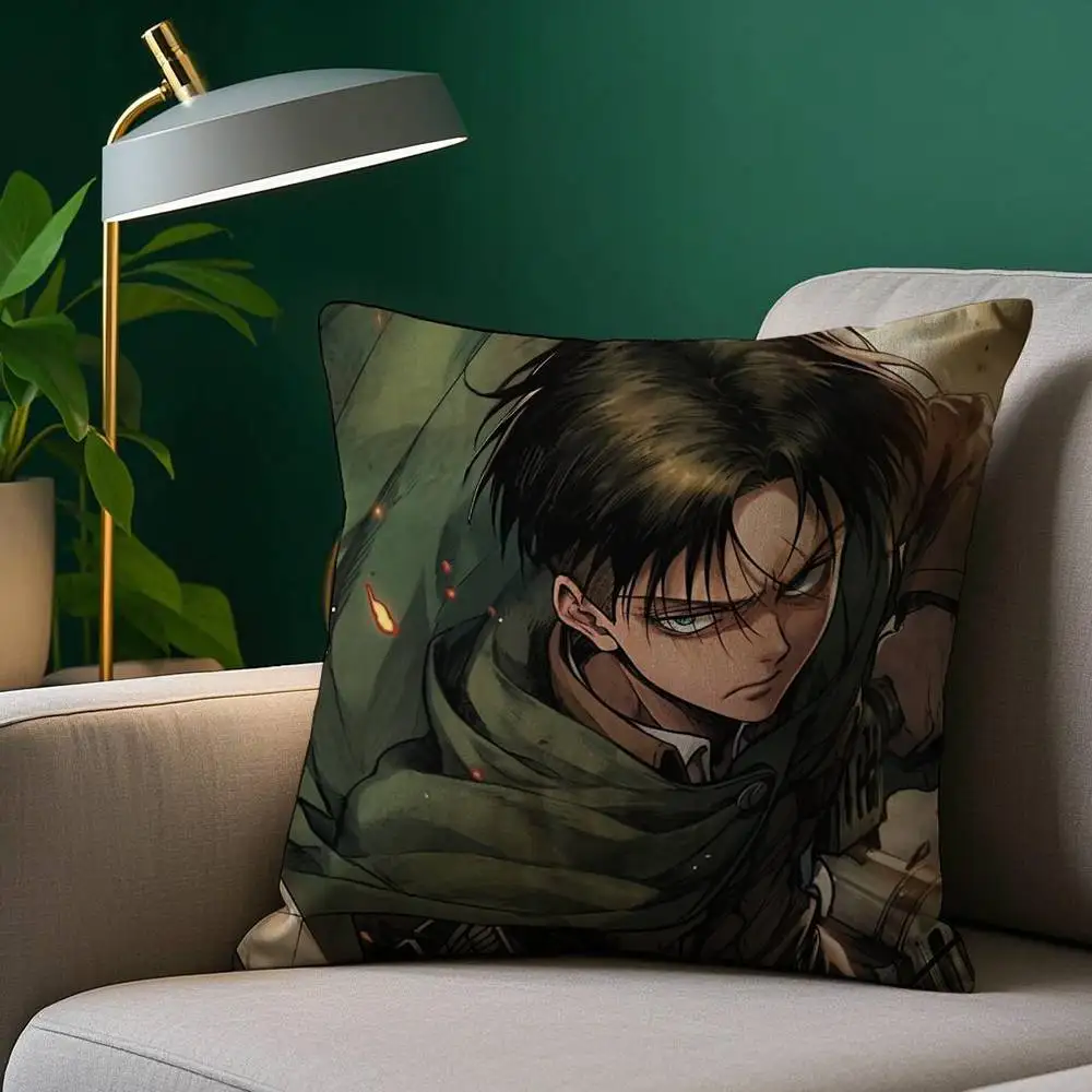 Levi Ackerman Attack On Titan Pillow Case Cozy Plush Pillow Cover Double Side Printed – Home Gift for Bedroom Decor