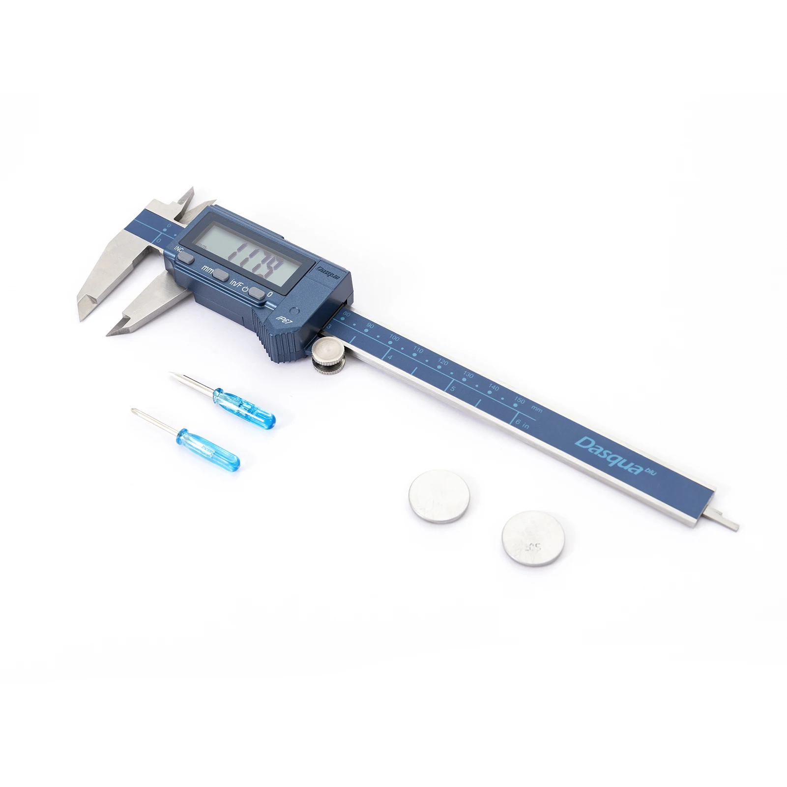 

Dasqua Stainless Steel IP67 0-300mm 0-12" Inch Venier Caliper Digital 0.01mm Graduation Oil Proof Water Proof Digital Caliper