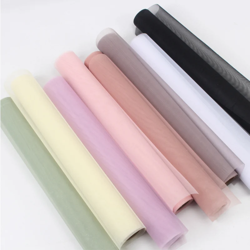 5 Yard Hot Trend Korean Flower Paper Mesh Gift Wrapping Net Yarn Flower Wrapping Soft Tulle