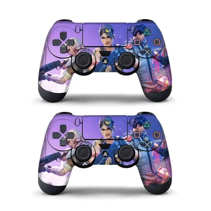 DATA FROG 2PCS Aufkleber für PlayStation 4 PS4 Controller Festung Nacht Haut Schutz Aufkleber Gamepad Spiel Zubehör