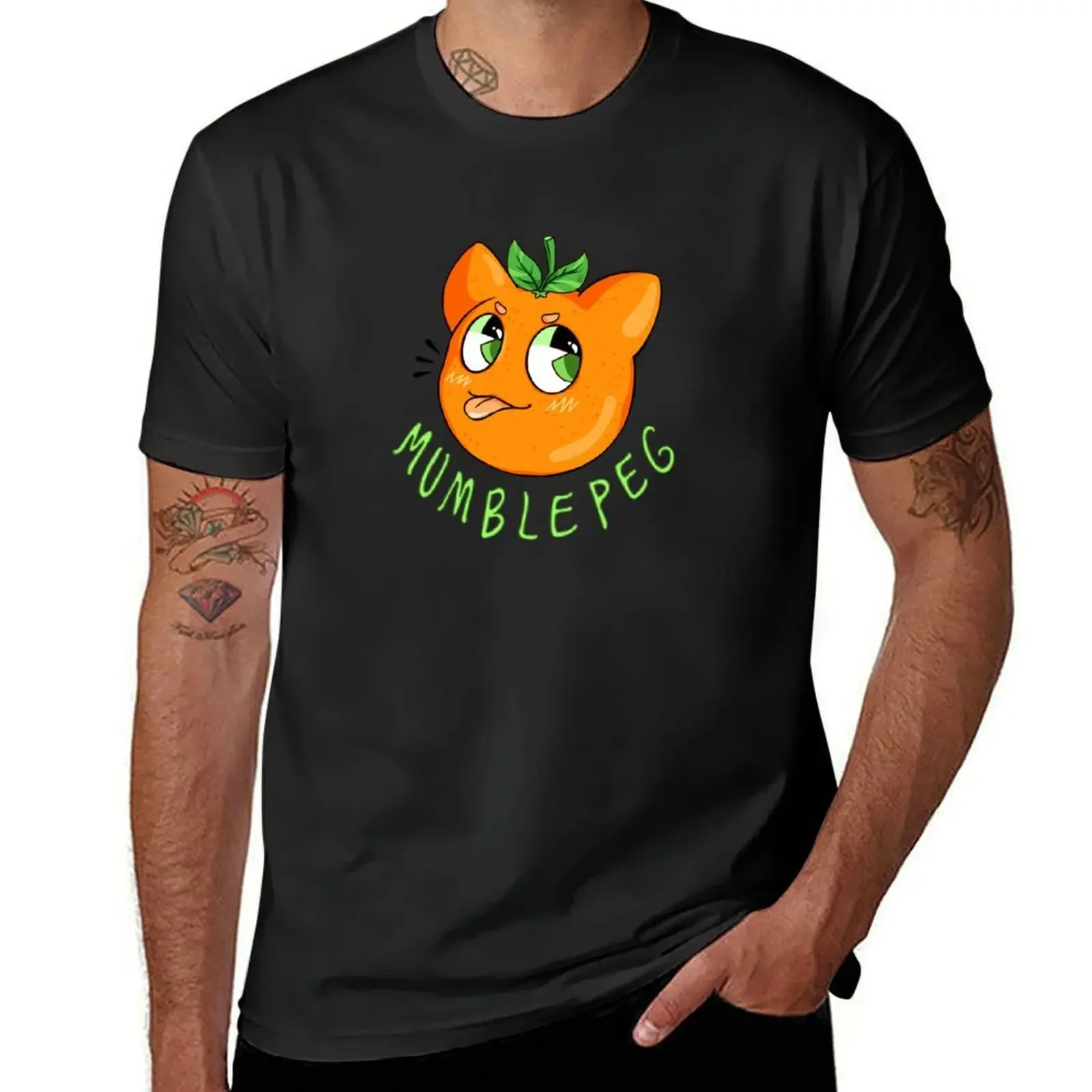 Mumble Peg Orange Cat T-Shirt cute tops sports fans sweat shirts, men