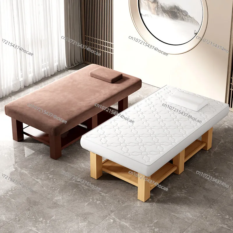 Large Solid Wood Beauty Bed Wide SAP Thai Massage Bed Special for Ear Picking Beauty Salon Health Club Special Bed view 3