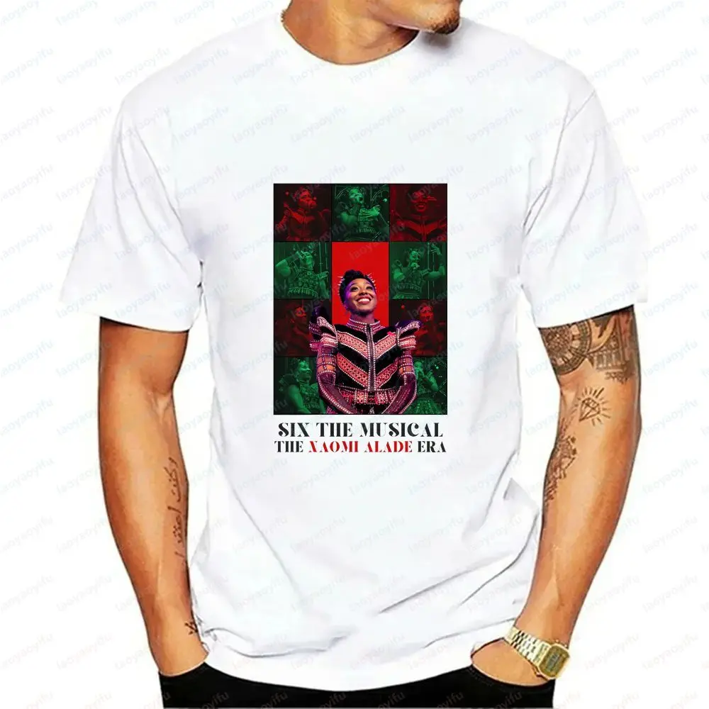 Six The Musical Naomi Alade - Casual Flow Harajuku Men's and Women's Universal Pattern Large-Sized Comfortable T-Shirt