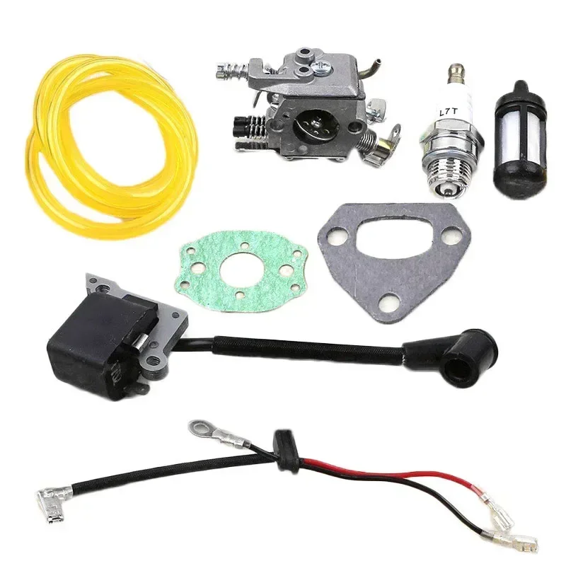 Imagem -03 - Carburador Silenciador Junta Bobina de Ignição Filtro de Mangueira de Combustível Vela de Faísca Motosserra Husqvarna 136 137 141 142 36 41