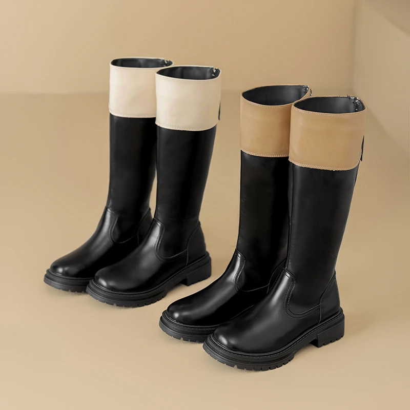 

Женские высокие сапоги до бедра, новинка 2025, осенние и зимние женские узкие сапоги в стиле ретро