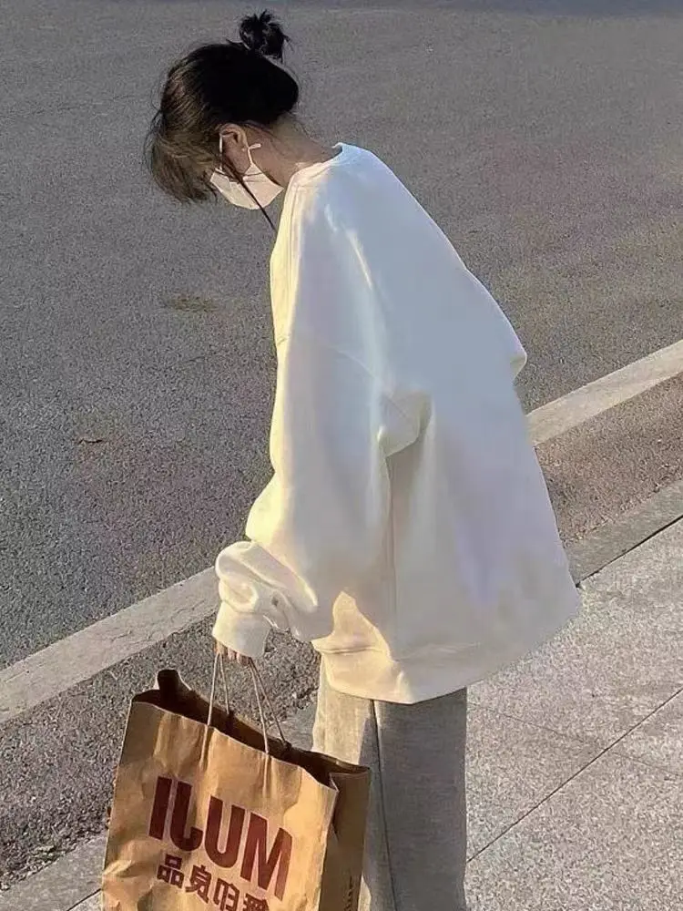 เสื้อสเวตเชิ้ตลายกราฟิกสำหรับผู้หญิง สไตล์ซับคัลเจอร์ ความงามแบบนิวทรัล สำหรับผู้ใหญ่ ผ้าฟล็อค ทนทานต่อการใช้งาน สวมใส่สบายๆ สนุกสนาน สไตล์สตรีท