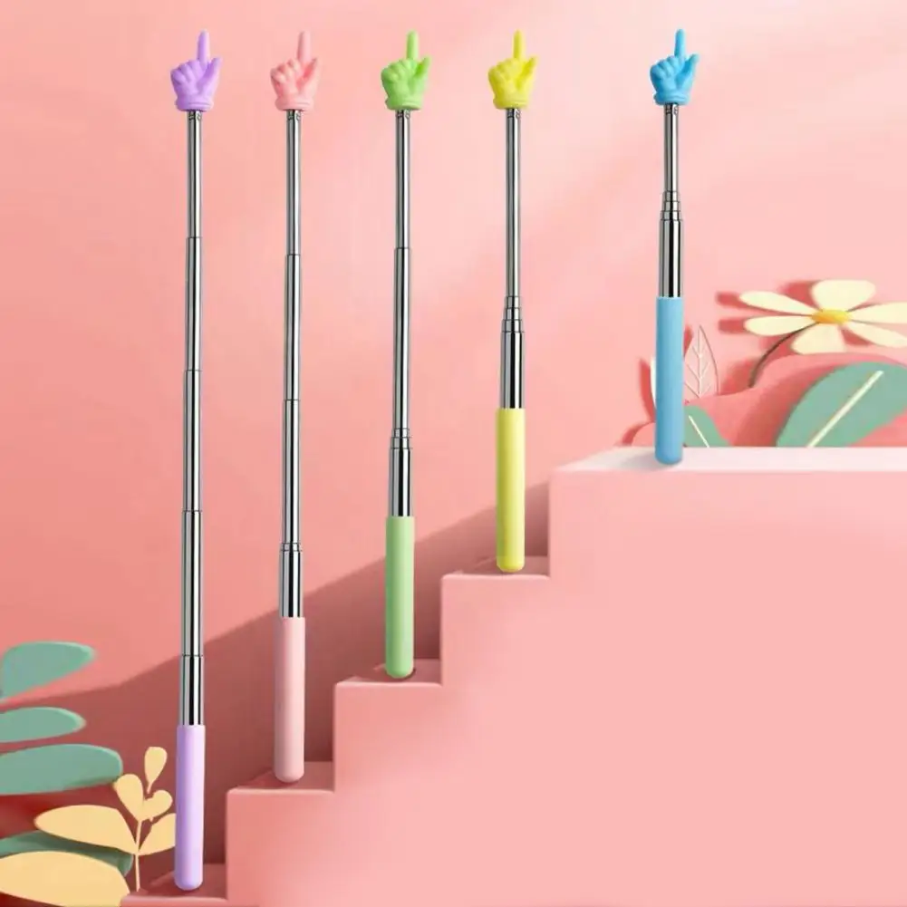 子供のための調節可能な長さの格納式ポインタープレゼンテーションポインター、ステンレス鋼、指の読書、教師のポインター