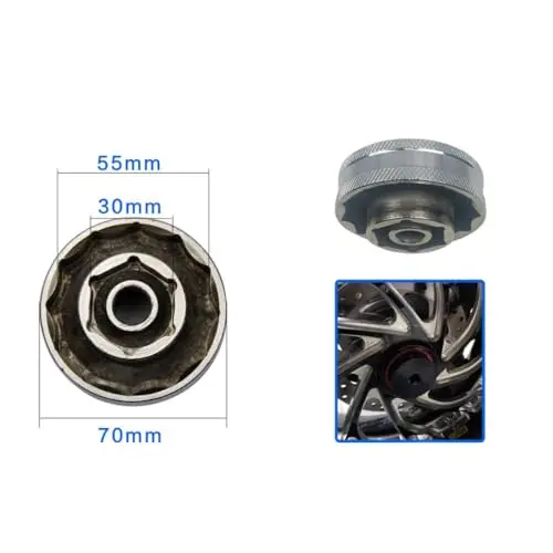 Motorcycle Wheel Axle Nut Socket Removal Tool Set 30mm 55mm Compatible with Ducati 1098 1198 1199 Panigale Diavel Multistrada