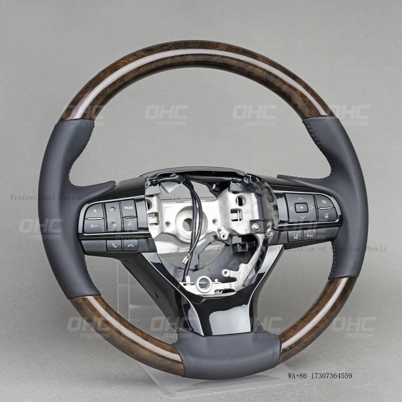 Suitable for LEXUS ES200 300h flat leather + wood steering wheel assembly car modification