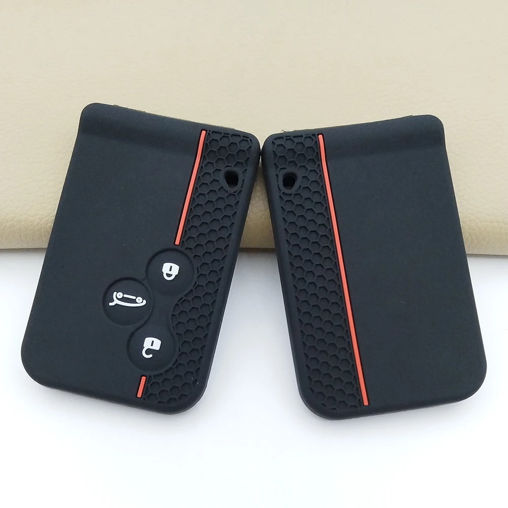 Silicone Keychain Car Keys Accessories Key Case Cover for Renault Megane Clio Megane 2 Scenic Stage Koleos LoganRegion Card