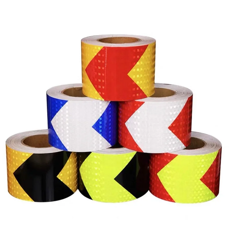 4"x1m High Visibility Self-adhesive PVC Reflector Sheeting Tape Road Traffic Collision Avoidance Reflective Sign Sticker