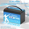 新しいリン酸鉄リチウムバッテリー、12.8V 50Ah 100Ah、ディープサイクル、モーター、スクーター、キャンピングカー、ゴルフカート、オフロード用LiFePO4 5