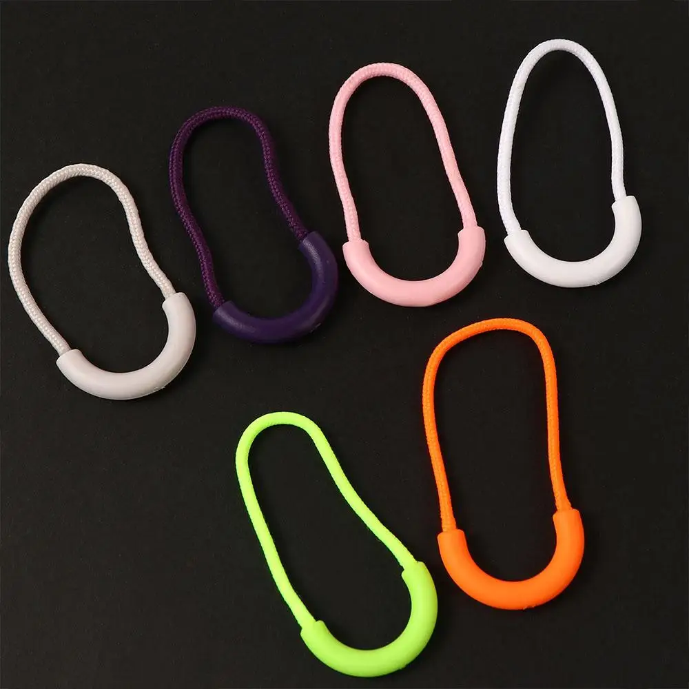 10Pcs Camping Equipment Zip Cord Outdoor Tools Clip Buckle Travel Longer Tail Rope Zipper Puller Anti-theft Zipper Zipper Rope