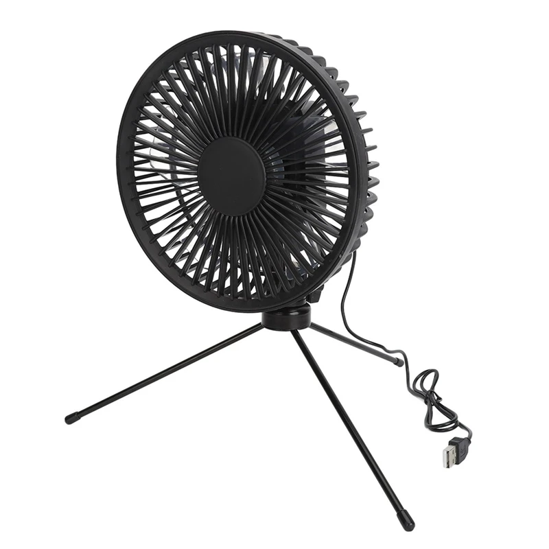 Fan Camping Fan With USB Solar Panel For Tent, Outdoor, USB Desk Fan For Travel, Fishing, Outage Emergencies