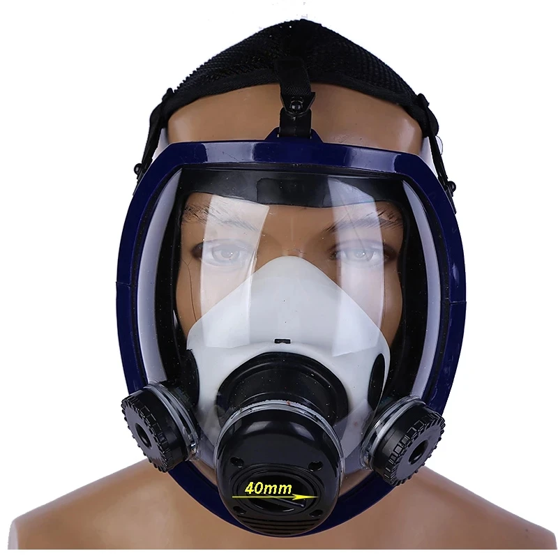 Multi-Function 6800 Full Face Gas Mask Spherical Super Clear Fully Sealed Protective Spray Paint Industrial Pollution Respirator