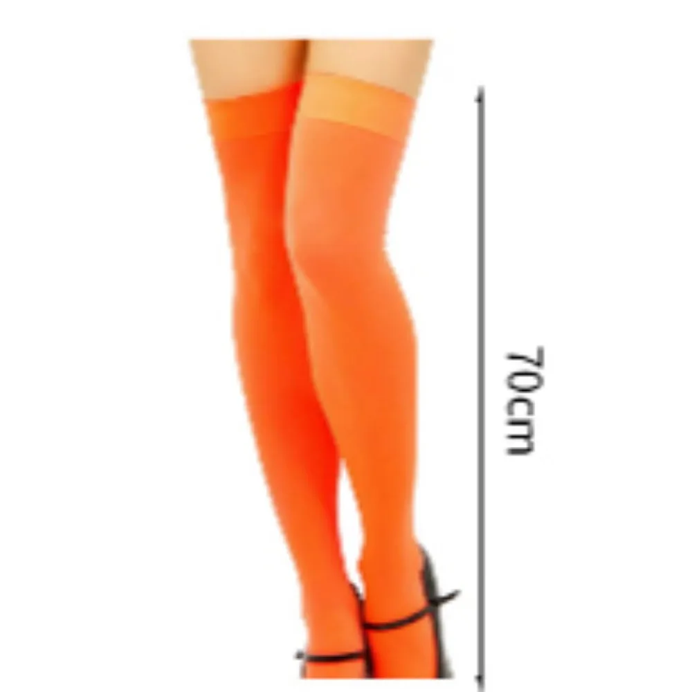 زي هالوين حزب باروكة نظارات المكبر ، الجوارب البرتقالية ، مجموعة من 4