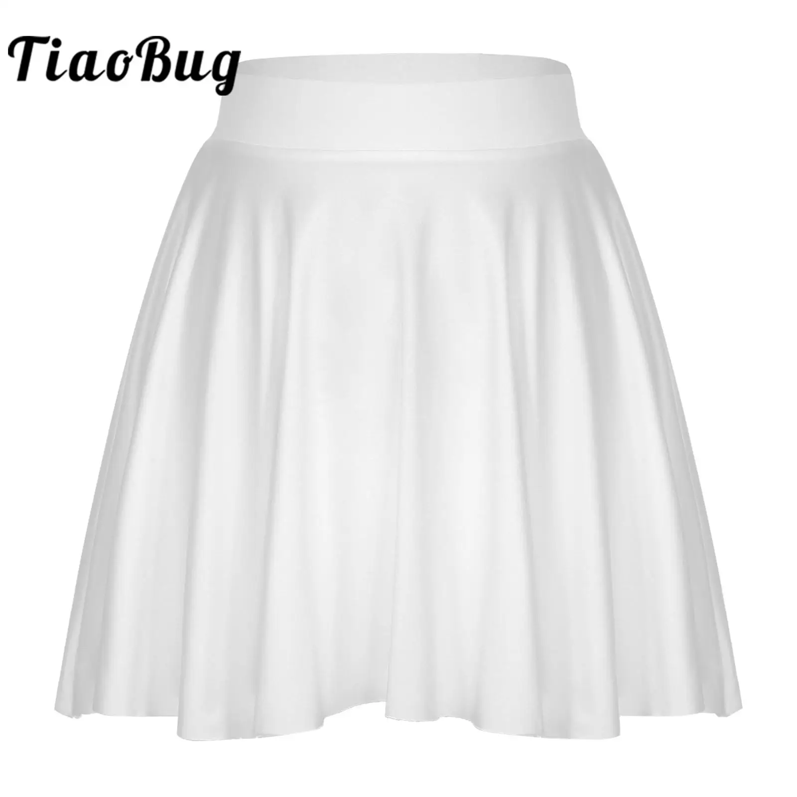 

Womens Sexy Ruffle Skirt Casual Solid Color Elastic Waistband Petticoats Underskirts for Tennis Sport Party Dance Accessories