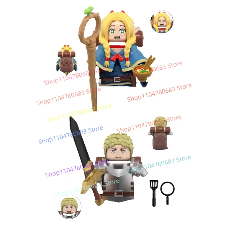 

Строительные блоки MOC, аниме-лабиринт, кавайная девушка, мультяшная мини-фигурка, сборная модель, орнамент, декоративная игрушка, подарок, коллекционная