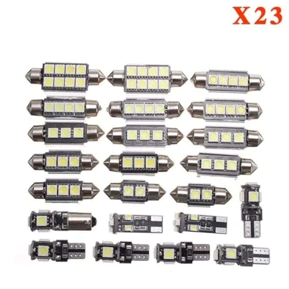 23x LED Car Interior Inside Light Dome Trunk Map License Plate Lamp Canbus Bulbs