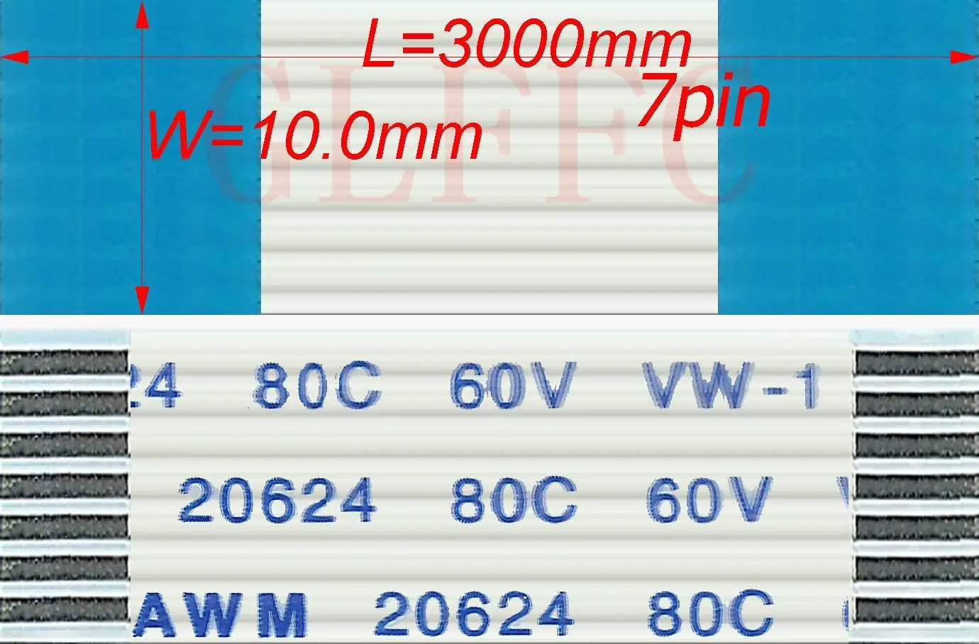 フレキシブルフラットケーブル14pin,1.25ピッチ,280〜6500mm,bタイプ,ffc,awm,20624 rohs,ttl,DVDコンピューター用