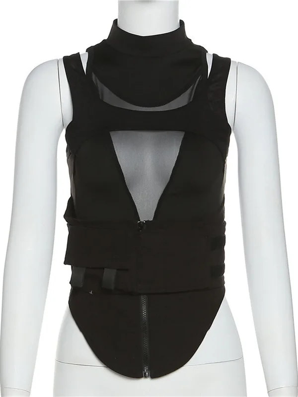 

Поясная панель, ажурный жилет, уличная облегающая толстовка из полиэстера или длина, цельный летний сезон