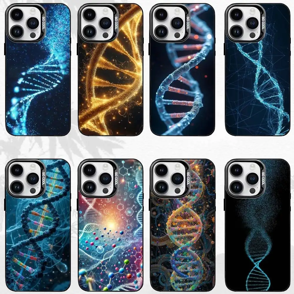 

Biology DNA Science Phone Case For iPhone17,16,15,14,13,12,11 Plus,Pro Max Black Matte Shockproof Cover