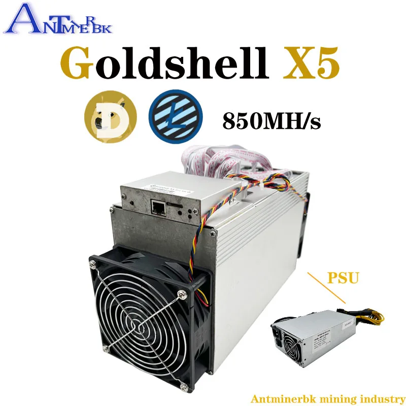 Goldshell X5 850M con Psu que LT5Pro Mini-doge Antminer L7 L3 + A6 A4 + ST BOX más económico