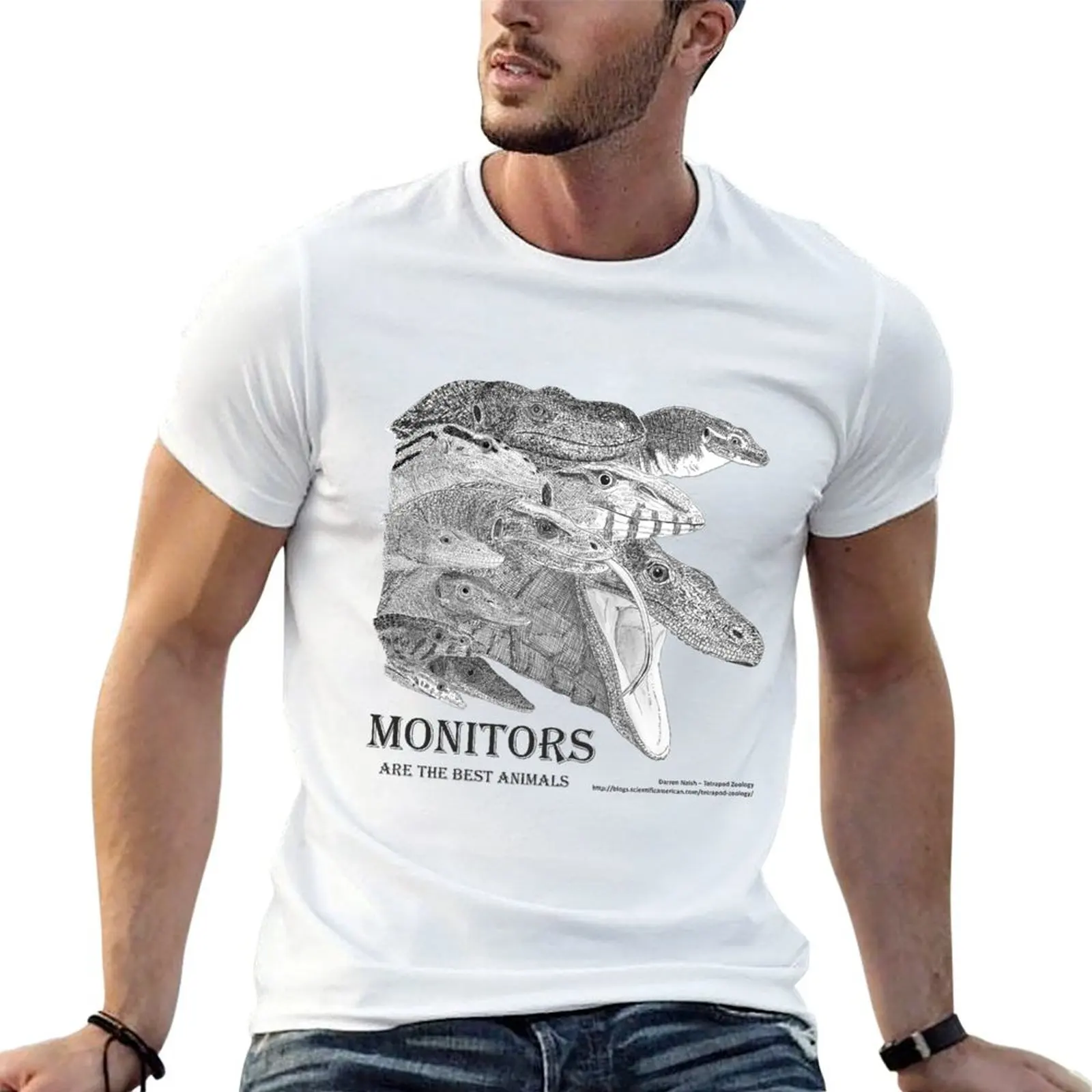 Monitors are the best animals T-Shirt Holiday Party T-Shirt for Men