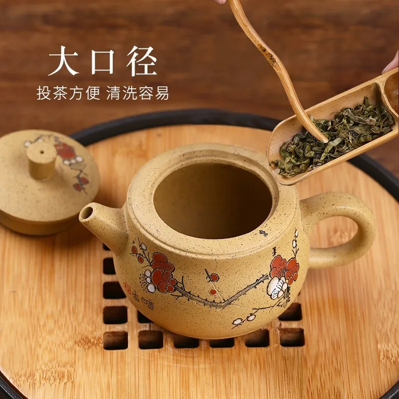 [Inverted Xi Shi] Yixing Purple Clay Pot Teapot Li Weihua Pure Handmade Purple Clay Teapot Sesame Segment Mud Dark Incense Pot (