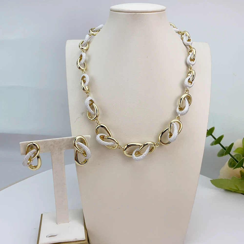 

Yuminglai Dubai Fine Jewlery High Quality Necklace Sets for Women Anniversary Wedding FHK25102