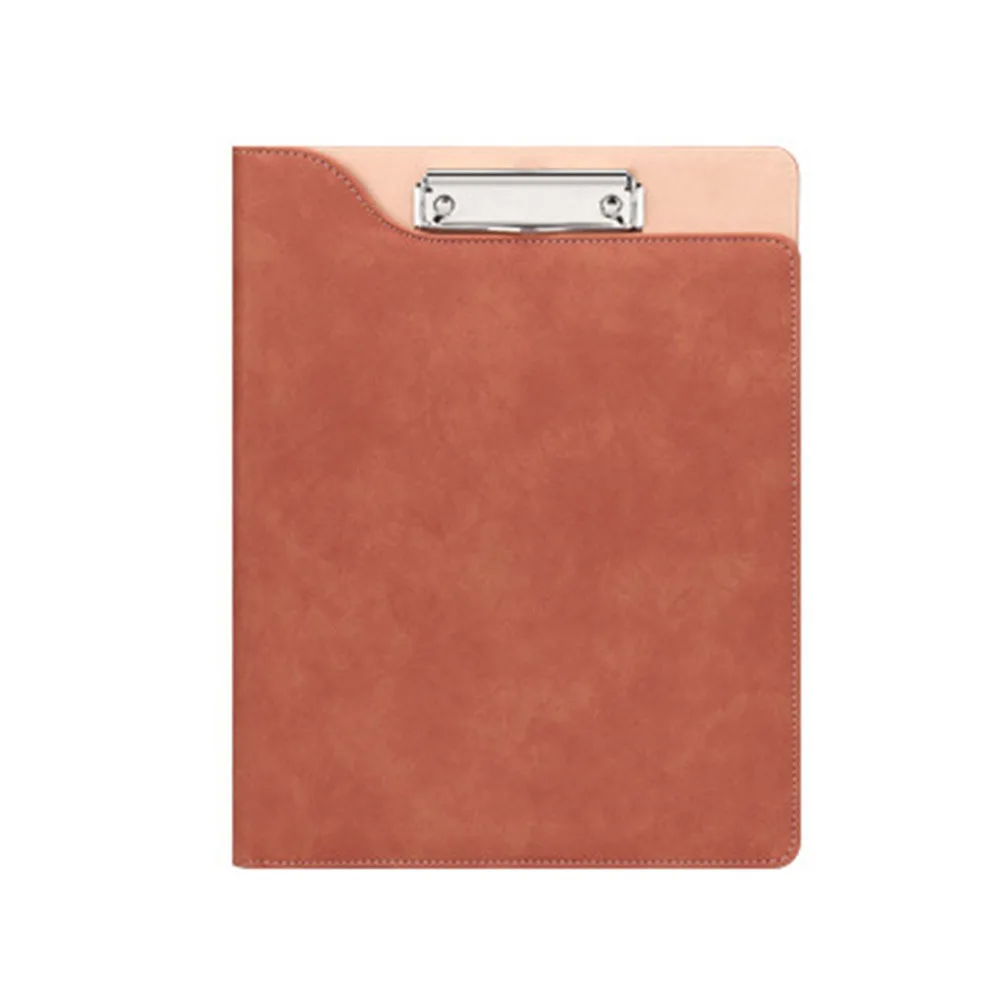

With Cover A4 File Folder Clipboard With Pen Holder Metal Board Clip Over Flip File Writing Pad Non-slip Waterproof