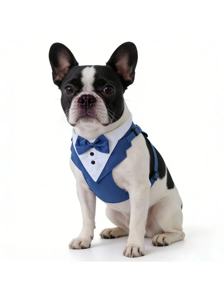 Tuxedo pour chien pour tenue de mariage, costume pour chien et cravate pour anniversaire, cosplay, fête de Noël, vêtements de cérémonie pour animaux de compagnie avec nœud papillon