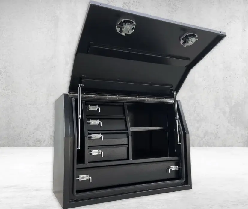 

Side Opening Open Side Truck Pickup Aluminum Storage Truck Tool Box With Drawers