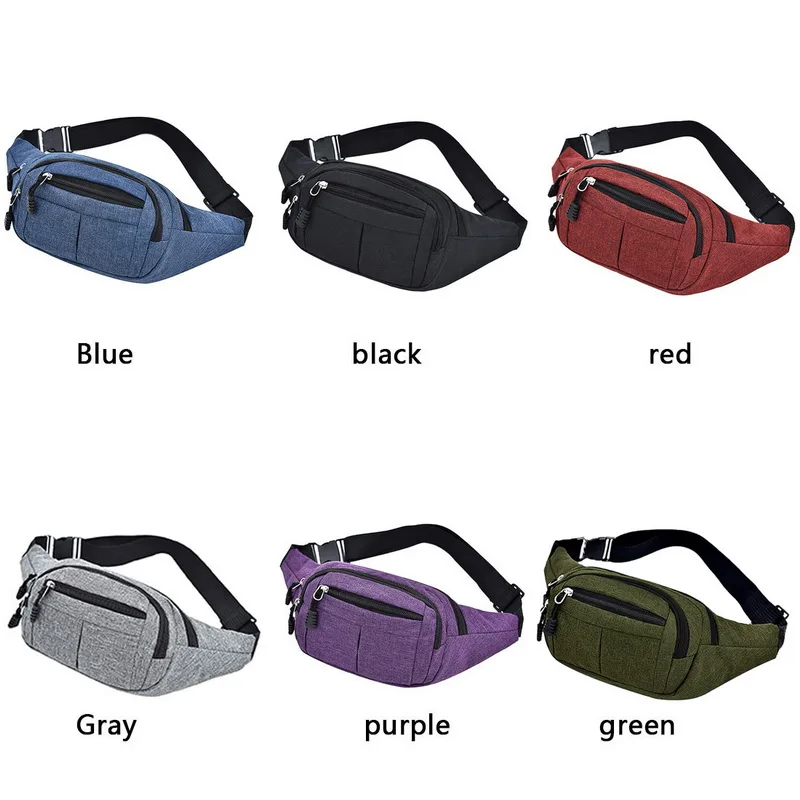 Fashion Men Women Waist Bag Casual Fanny Pack Purse Large Phone Belt Bag Pouch Canvas Outdoor Travel Phone Bag Banana Hip Bags