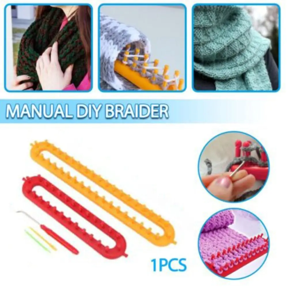 Durable Plastic Weaving Loom Knitting Kit DIY Handmade Craft DIY Machine Sewing Tools Rectangle Wool Knitter Women