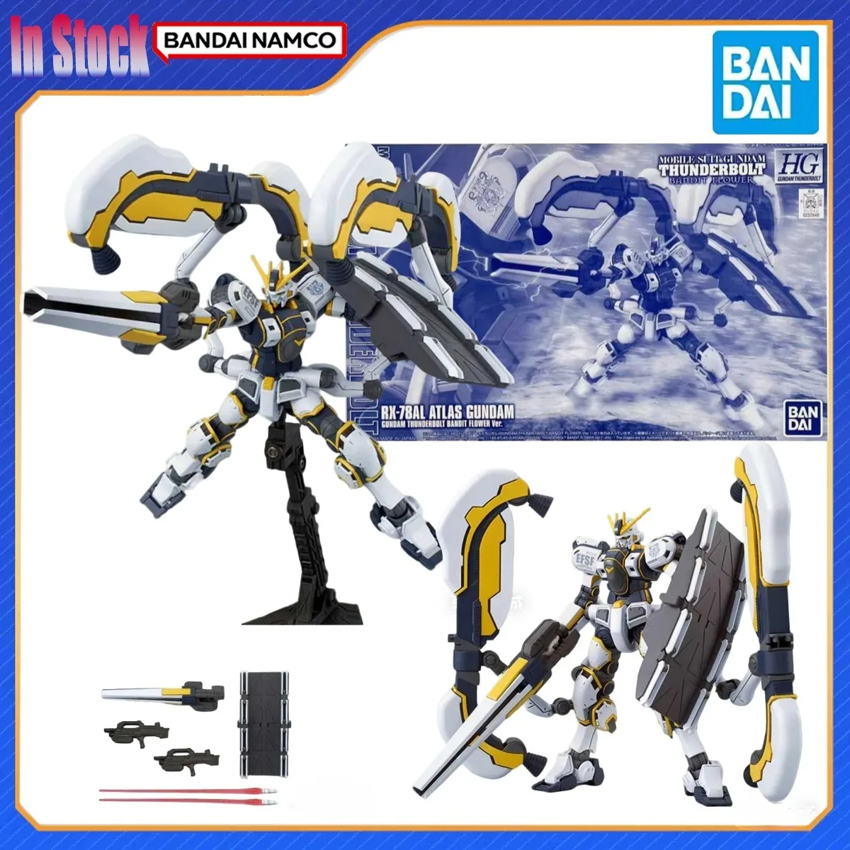 

Подлинная Bandai Original Atlas Thunderbolt Bandit Flower HG 1/144 Gunpla, строительная фигурка, наборы моделей, подарок для мальчиков и детей