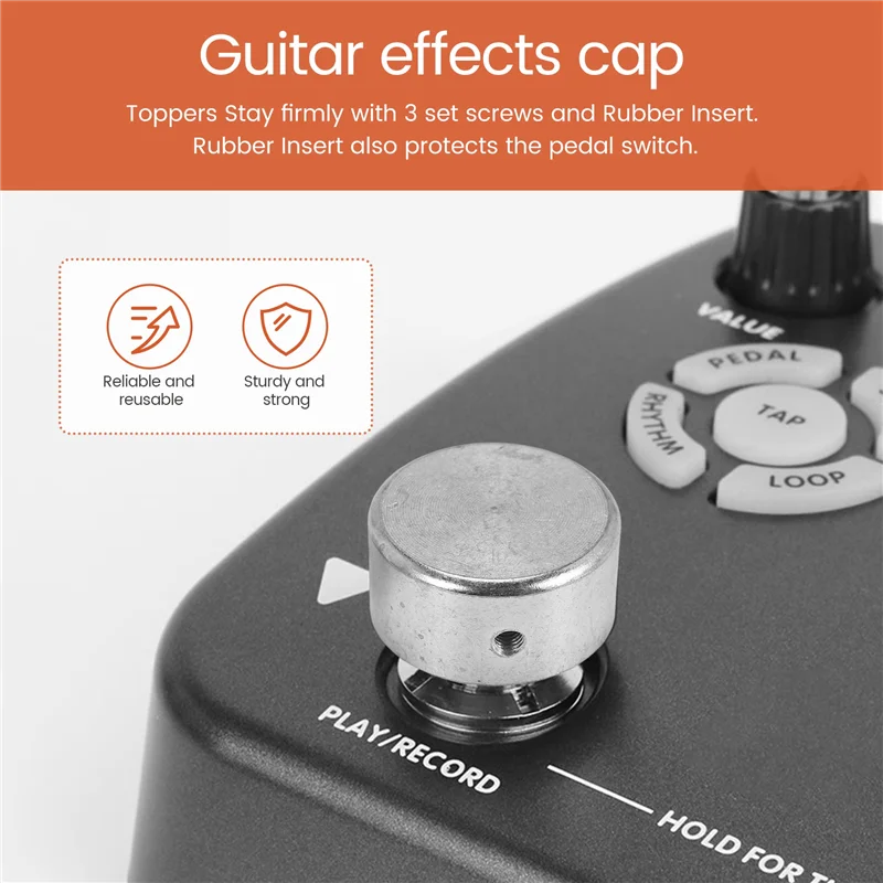 

Dropship-Effects Pedal Footswitch Topper,Barefoot Pedal Buttons,Guitar Effect Foot Nail Cap Increase Accuracy And Comfort