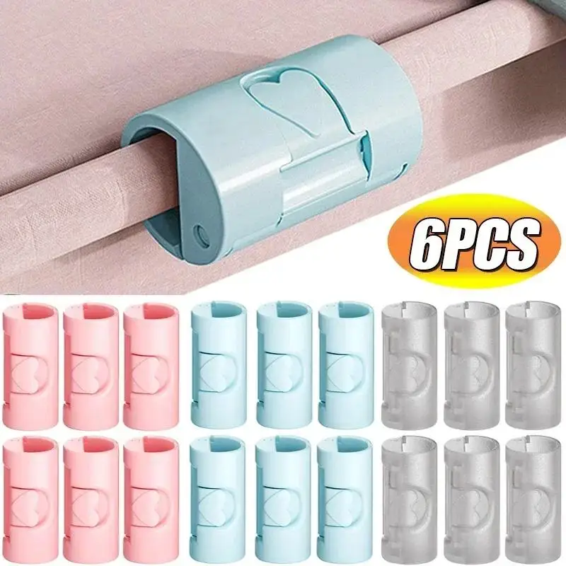 6Pcs Bedsheet Clips Plastic Non-Slip Clamp Quilt Bed Cover Grippers Fasteners Mattress Multifunction Fixer Device