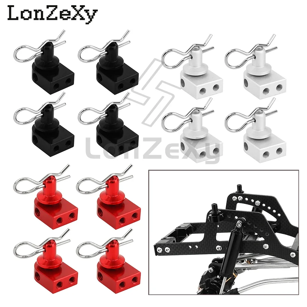 

4pcs Metal Body Post Mount Magnetic Stealth Invisible Shell Column with Clips for 1/10 RC Crawler Axial SCX10 Pro Upgrade Parts