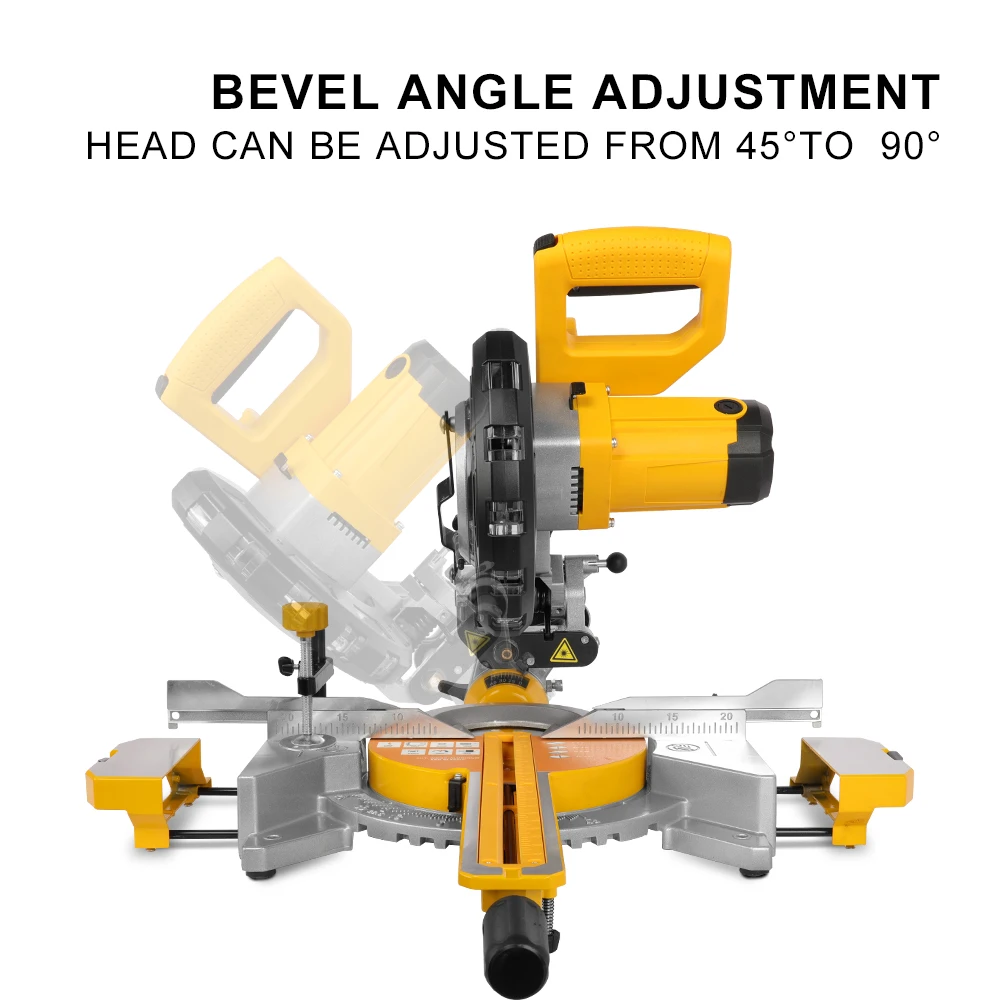 Imagem -03 - Luxter Polegada 210 mm Sliding Mitra Viu Único Bisel com Laser Conduziu a Luz Elétrica Máquina de Corte da Ferramenta Elétrica