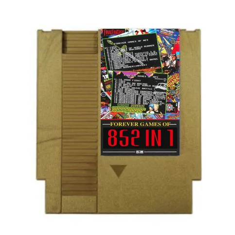 FOREVER DUO GAMES OF NES 852 em 1 (405+447) Cartucho de Jogo para Console NES, total de 852 jogos com chip flash de 1024MBit em uso.